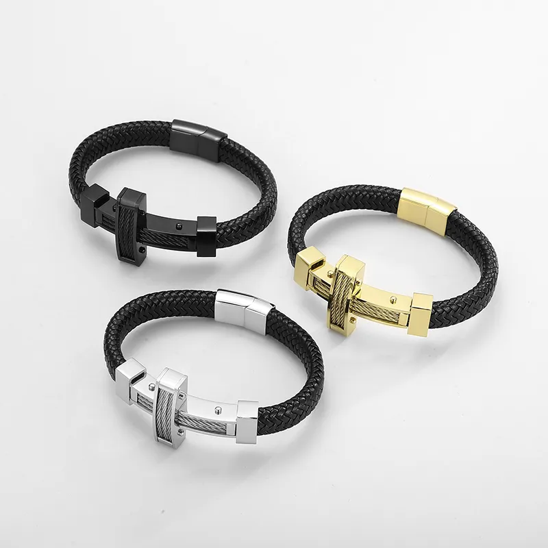 Barzok Cross Designer Line Bracelet