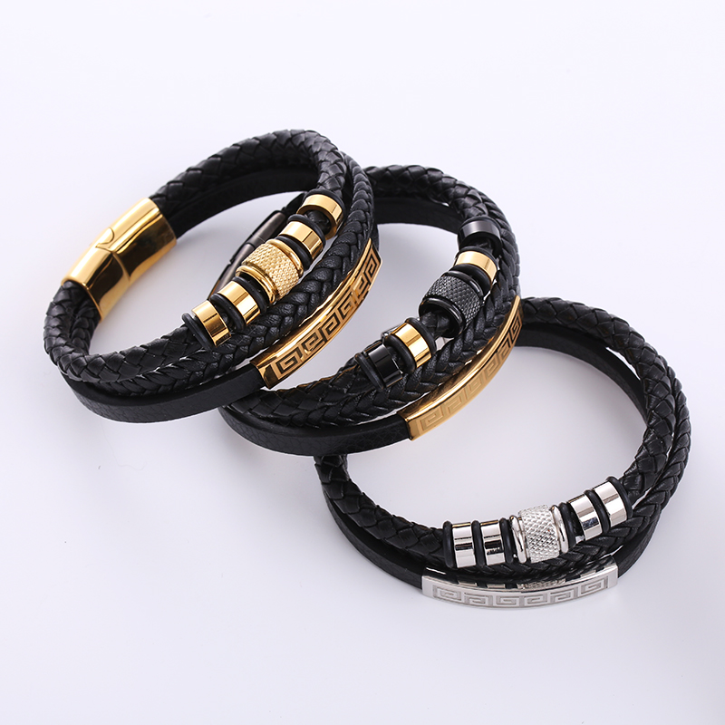 Komeshcheh Genuine Leather Boss Bracelet