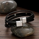 Lahrud Multi Loops Leather Bracelet