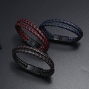 Jowan Double Loops Leather Bracelet