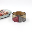 Takab Leather Patched Wide Bracelet
