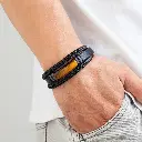 Ahar Stone Leather Bracelet 