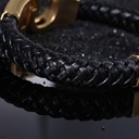 Paveh Leather and Titanium Bracelet