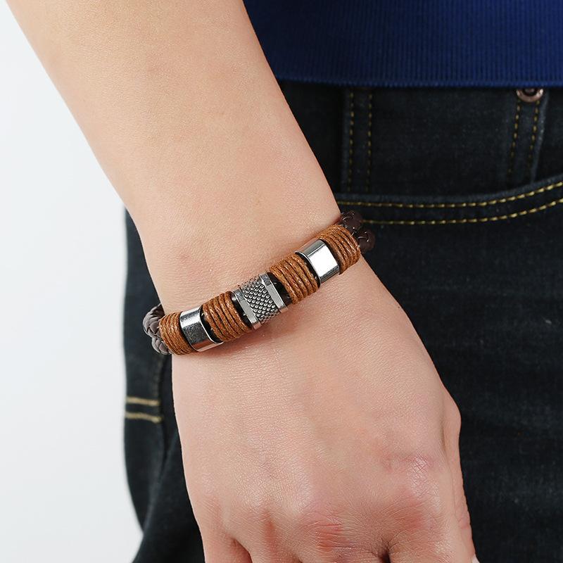 Damaneh Braided Leather Bracelet