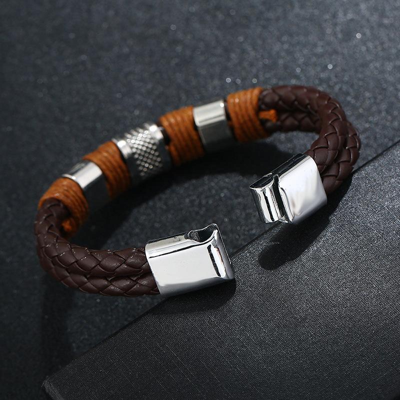 Damaneh Braided Leather Bracelet